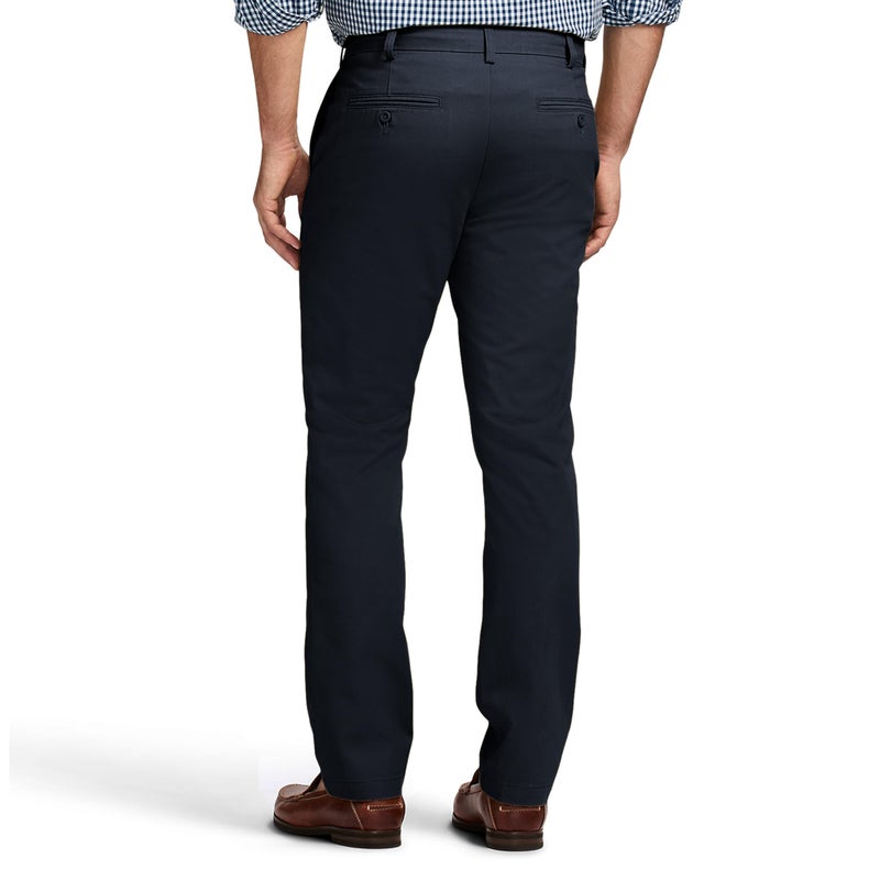 IZOD Men's American Chino Flat-Front Straight-Fit Pants, Navy, 32W x 29L - Image 3